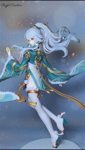 "Flowing Hair & Robes - Amazing Figure Details! 🌊💎" #figurecollection #teal #fantasyfigure #collect
