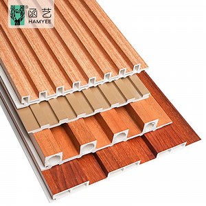 [Hot Item] High Quality Interior Solid WPC Fluted Wall Panel WPC Coextrusion Wall Panel Curved Interior Wall Cladding