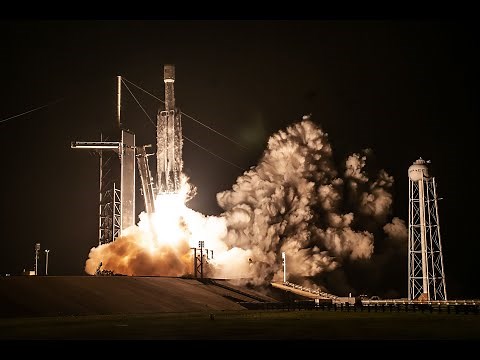 SpaceX launches hefty rocket with 24 satellites, human ashes