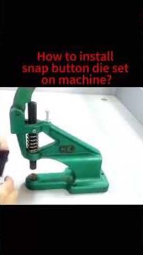 How to install snap button on fabric and leather?