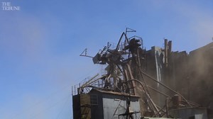 Watch demolition work at burned-out Templeton Feed & Grain