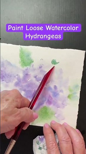 Paint Loose Hydrangeas Watercolor Tutorial #loosewatercolor #watercolorfloral #watercolortutorial