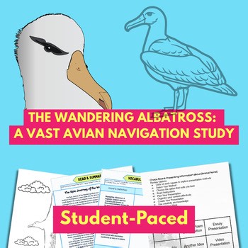 Wandering Albatross Study | Science Literacy & C.E.R. Lesson | Choice Board