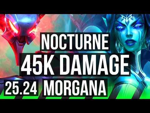 NOCTURNE vs MORGANA (JGL) | Good KDA: 19/1/15, 45K damage | EUW Master | 25.24