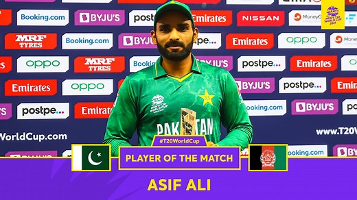 44M views · 1.8M reactions | Some of the most incredible six-hitting we’ve ever seen  Sit back and enjoy the Player of the Match highlights from Asif Ali  #T20WorldCup | ICC - International Cricket Council | Facebook