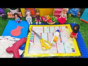 New year calendar craft செஞ்சி குடுத்த மெர்லினா🤩/Barbie show tamil