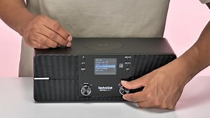TechniSat DIGITRADIO 371 IR - Internetradio mit Wireless Charging (DAB+, FM, WLAN, Bluetooth-Audiostreaming, Farbdisplay, USB, AUXin, Kopfhöreranschluss, Wecker, 10 Watt, App-/Fernbedienung) schwarz