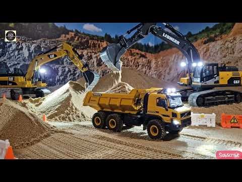 RC Full Fleet Earthmoving Operation: CAT, VOLVO, LIEBHERR & MERCEDES Dominate the Jobsite
