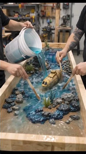 Making the ULTIMATE Submarine Diorama Coffee Table! 🚢⚓
