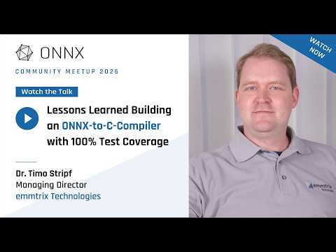 Lessons Learned Building an ONNX-to-C Compiler | ONNX Community Meetup 2026