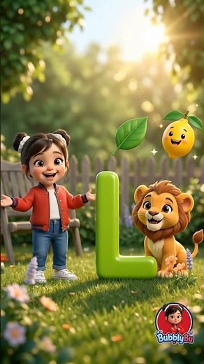 Letter L Song 🦁 L says "lll" - Lion, Leaf, Lemon | Phonics for Kids #shorts