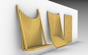 【家具】流动变形挂墙桌Flow Wall Desk Robert van Embricqs