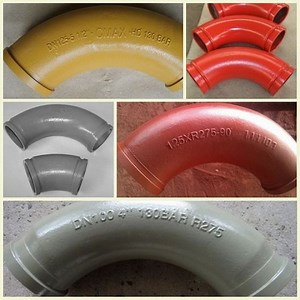 [Hot Item] Concrete Pump Spare Part Cast Elbow Bend Pipe DN125*R180*90d