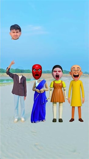 Dancing Cute bhabhi, Squad game girl, Dancing Patlu & me Matching Correct head #shorts