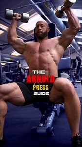 The Arnold press, a classic move from the man himself. Arnold Schwarzenegger didn't just build his body; he innovated his workouts. When he noticed a gap in his anterior deltoid engagement during overhead pressing, he didn't just shrug it off. Instead, he crafted a solution: the Arnold press. | Petar Klančir IFBB Pro