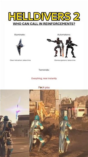 How Each Faction Reinforces - Helldivers 2