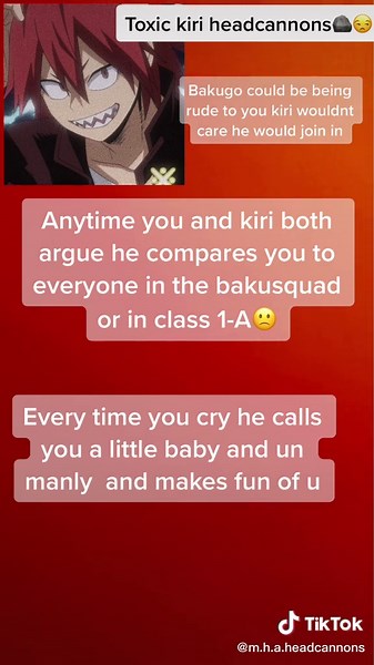 𝙈𝙝𝙖 (@m.h.a.headcannons) - Exploring Kirishima's Unique Character Traits