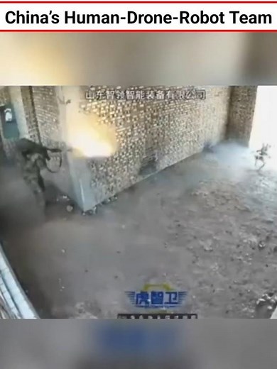 China’s Human-Drone-Robot Team #shorts