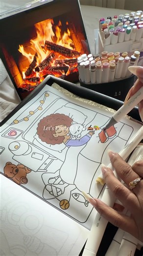 Coloring has become my favorite hobby ✍🏽🎨 and best way to fight the Sunday scaries 😭 #cozycoloringbook #foryoupage #coloring #sundayscaries #reset