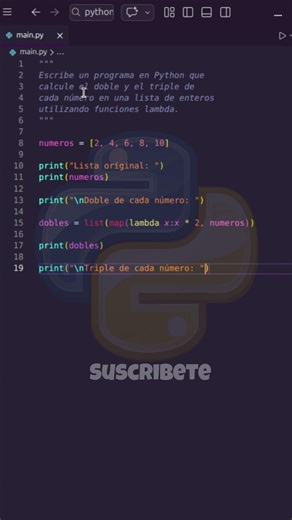 Multiplica Toda una Lista con 1 Línea en Python 😳 #python #programacion #coding