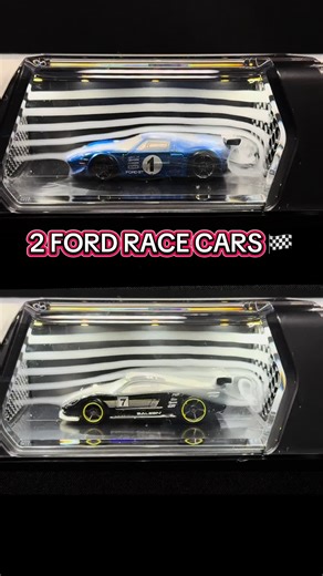 2 Ford race cars 🏁 Zoom to guess TOP BOTTOM 👀 Hot take: TOP cuts air cleaner. Prove me wrong 😈 #hotwheels #ford #racecar #windtunnel #fyp