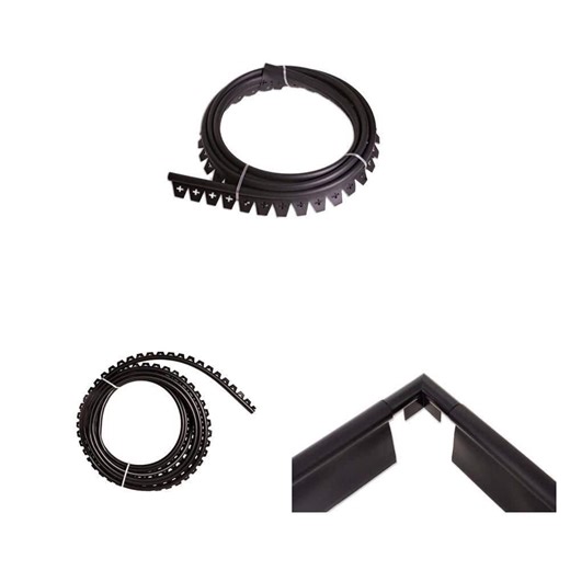 40 ft. x 3 in. Easy Diamond No-Dig Edging with Stakes and 20 ft. Edging with 90 Degree Corner Connector - The Home Depot