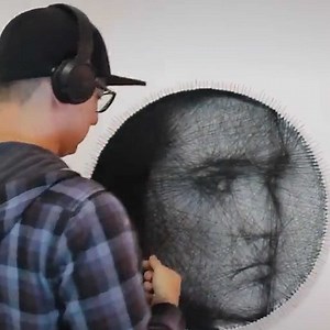 298K views · 2.1K reactions | The level of detail in this artist's string portraits is absolutely mind-blowing 勞 | UNILAD | Facebook
