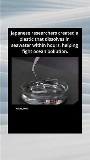 Plastic That DISSOLVES in Seawater in Hours! 🤯 #shorts #shortsfeed
