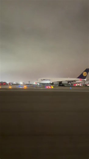 Lufthansa A380 racing down the runway