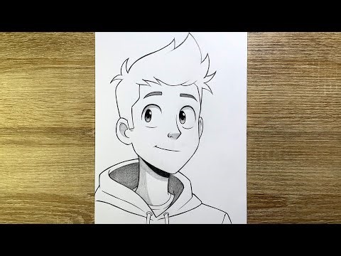 How to draw an anime boy easily | Step-by-step manga drawing for beginners