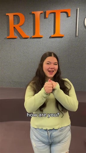 Learn the basics of American Sign Language with Amara and Raven, amazing students from Rochester spending a semester at our Zagreb campus! 🧡🐾 | RIT Croatia