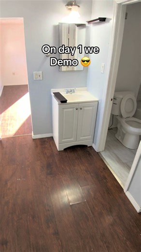 What a hammer and a @DEWALT wrecking bar can do 🔥🔥 #demo #demolition #demoday #contruction #contructionworkers #studioapartment