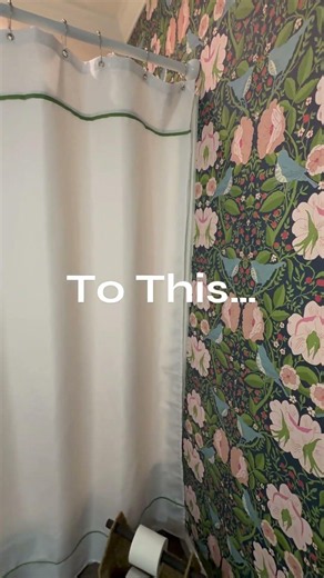 Quick Bathroom Reno… #wallpaper #diy #renovation #bathroomrenovation #beforeandafter