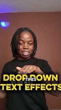 Starting these simple visual effects. Today is drop down text effect #visualeditor #visualeffects