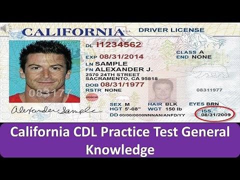 California CDL Practice Test General Knowledge