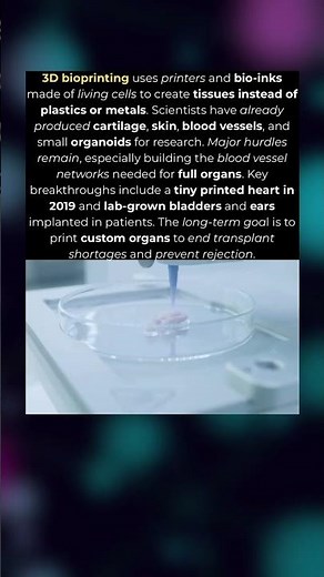 3D Printing Organs: The Frontier of Bioprinting | #science #stem #shorts