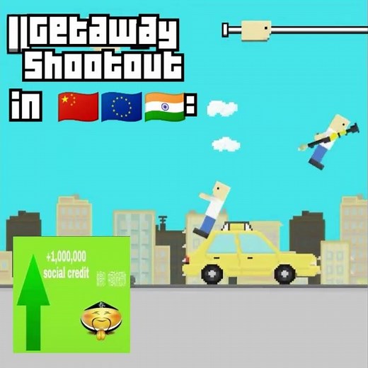Getaway Shootout in US 🇺🇲 vs China 🇨🇳 #memes #getawayshootout