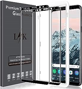 Amazon.com: LK [2 Pack] Screen Protector for Samsung Galaxy S9 Tempered Glass [Full Adhesive] HD Clear Easy Installation Alignment Frame [Fit with Most Cases] with Lifetime Replacement Warranty : Everything Else