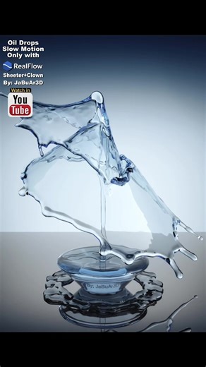 Oil Drops Slow motion only with RealFlow10 Sheeter Crown by: JaBuAr3D Hello! This is Dyverso using Liquid PBD and Sheeter Crown Not Used Macro Deamon, Qv2 in this animation. But in the next videos I will use Q Solver v2. I bought it and I am testing it in my simulations. :) 120fps., 540 Frames, Time Simulation: 18min. Render 1080x1080: 2h:40min - #3d #3dart #3dsmaxvray #3dsmax #blender #cgi #c4d #doperadcool #drops #dripping #flipfluids #fluidsim #fluidsimulation #fluidsimulations #autodeskmaya 
