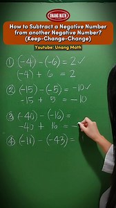12K views · 233 reactions | How to Subtract a Negative Number from a Positive Number? KEEP-CHANGE-CHANGE Rule #math #mathtricks #mathhacks #mathtutorial #mathtutor #mathtutoring #mathskills #mathreview #mathisfun #education #mathreels | Unang Math | Facebook