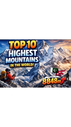 Top 10 Highest Mountains in the World 🏔️ (by height above sea level
