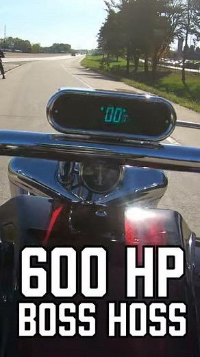 0-60 mph on a 600 HP Boss Hoss Motorcycle #Shorts