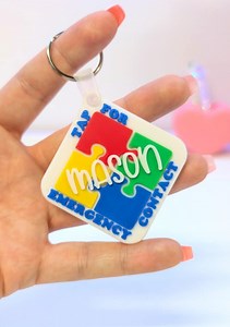 Emergency Contact NFC Puzzle Bag Tag: Editable 3D Print File (STL & 3MF Digital Download) - Etsy