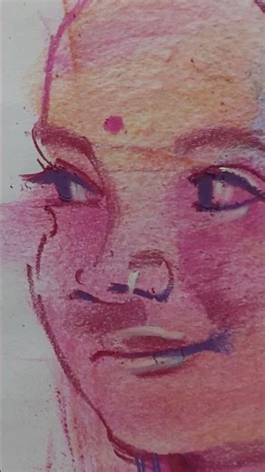 Portrait with pastel colour it's easy to create portrait