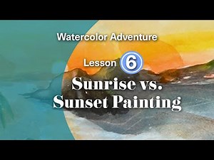 Sunrise vs. Sunset Watercolor Tutorial, Lesson Six