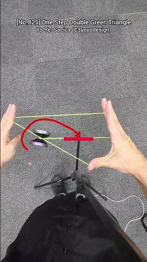 [No.825]🪀Today's Yo-Yo Trick & Tutorial: One Step Double Green Triangle #yoyo #yoyotricks #tutorial
