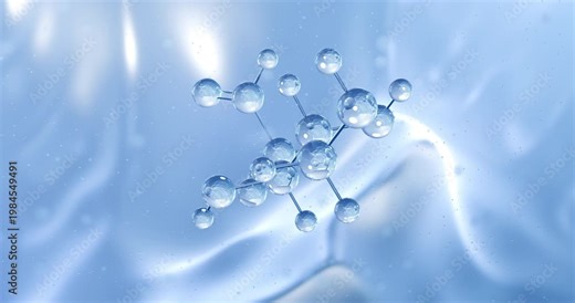 d-Ribose rotating molecular structure, 3d model of monosaccharide sugar