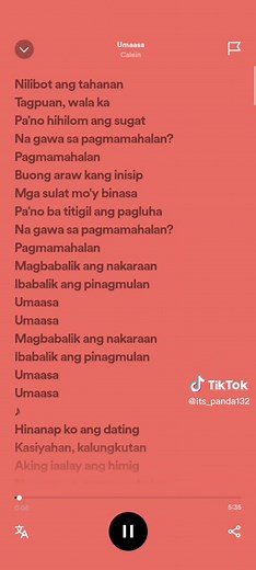 Umaasa - Calein Lyrics Video