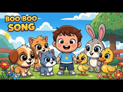 Animals! Boo Boo Song 🐾 Fun Kids Nursery Rhyme | Aniblaze Toons