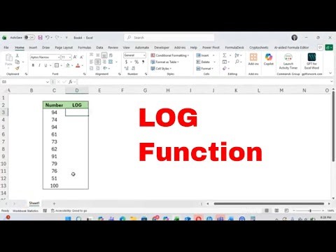 LOG Function in Excel — What It Does & How to Use It! #excel #howto #math #tutorial